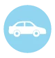 Car Icon Pin Blue