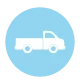 Pickup Truck Icon Pin Blue