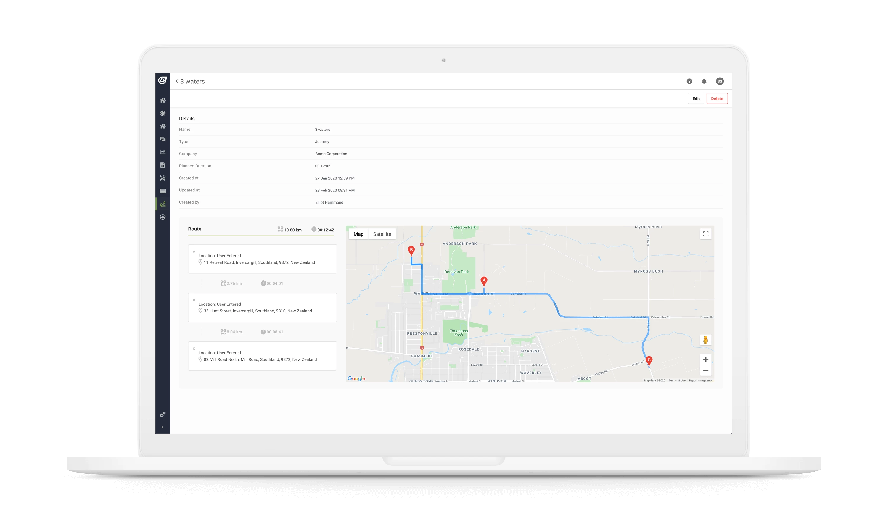 Nz Journeyplanner Mockup