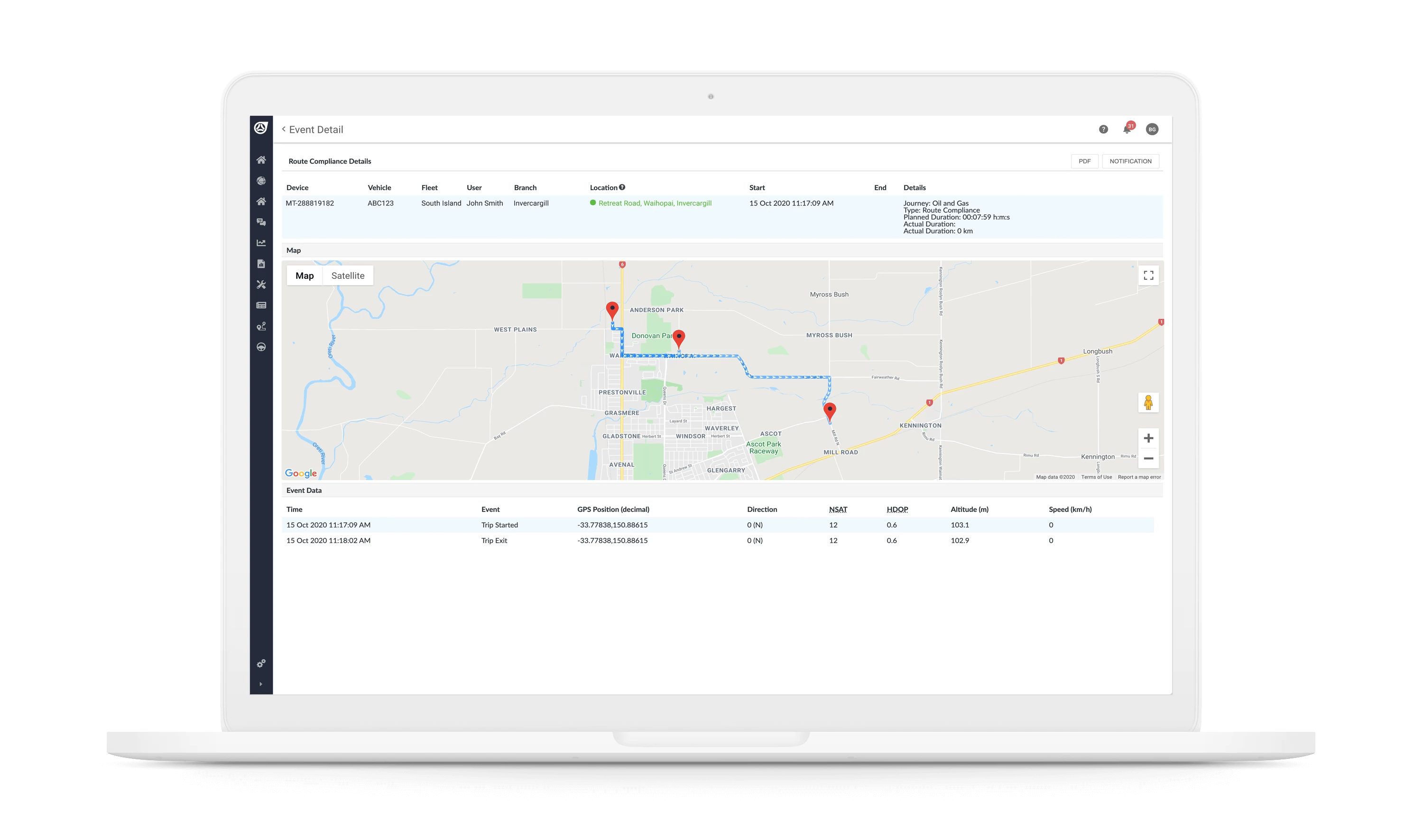 TN360 Journey Planner route guidance solution