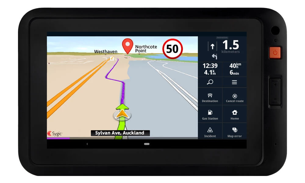 MT201 in vehicle device with smartnav route