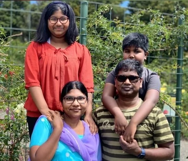 Santhi and her beautiful family
